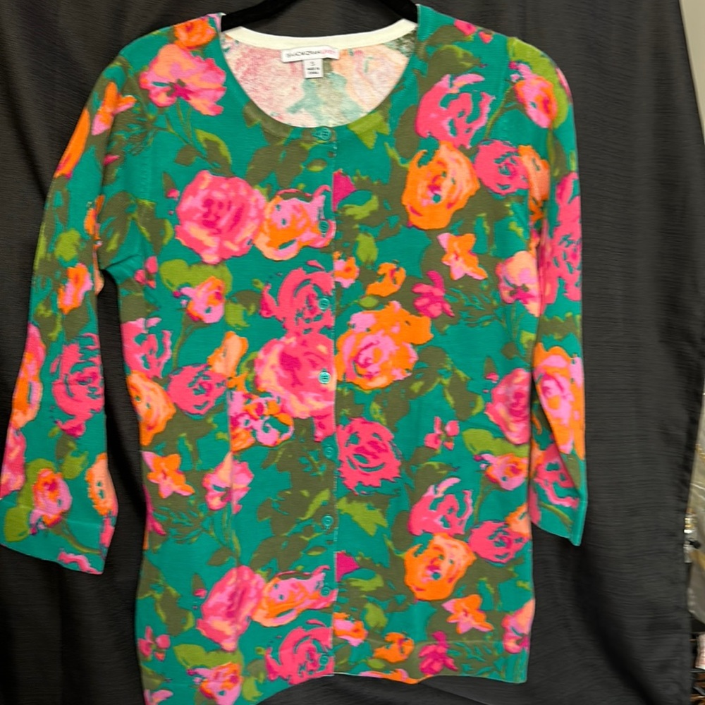 Isaac Mizrahi 3/4 “ sleeve Cardigan